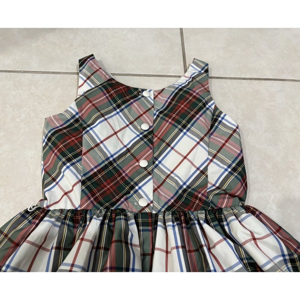 Polo Ralph Lauren Tartan Plaid Holiday Formal Dress Girl Size 10 Sleeveless - Picture 5 of 9